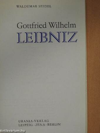 Gottfried Wilhelm Leibniz