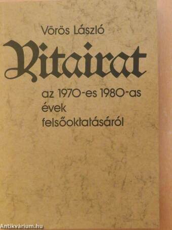 Vitairat az 1970-es 1980-as évek felsőoktatásáról II.