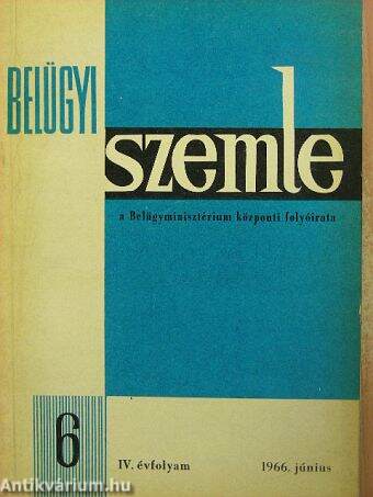 Belügyi Szemle 1966. június