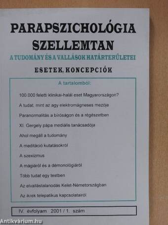 Parapszichológia-Szellemtan 2001/1.