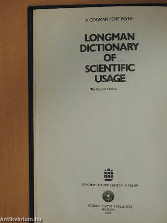 Longman Dictionary of Scientific Usage