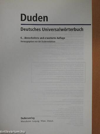 Duden - Deutsches Universalwörterbuch