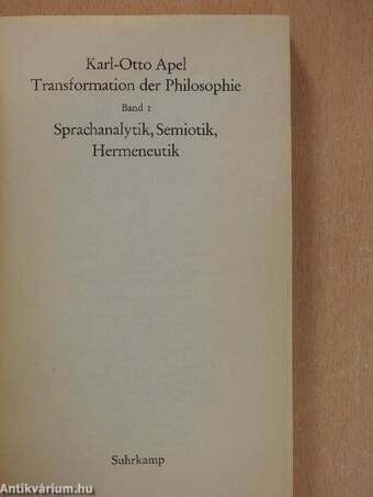 Transformation der Philosophie 1.