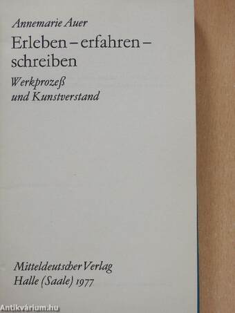 Erleben - erfahren - schreiben