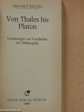 Von Thales bis Platon