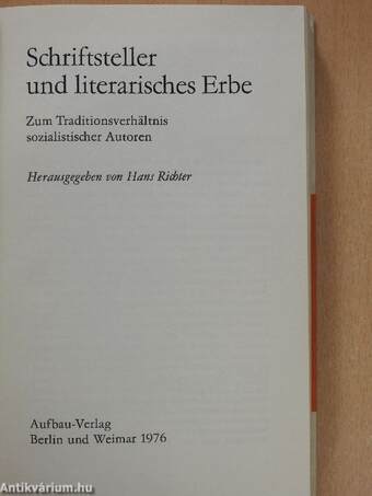 Schriftsteller und literarisches Erbe