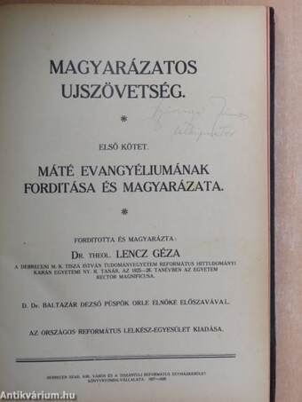 Magyarázatos Ujszövetség I.