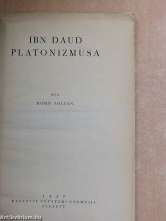 Ibn Daud platonizmusa