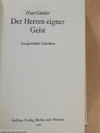 Der Herren eigner Geist