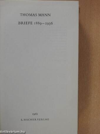 Briefe 1889-1936