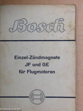 Einzel-Zündmagnete JF und GE für Flugmotoren