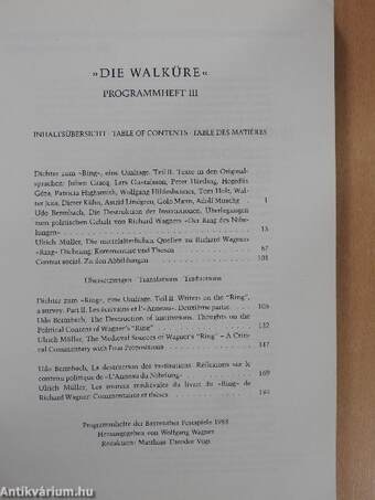 Bayreuther Festspiele 1988 Programmheft III