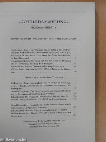 Bayreuther Festspiele 1988 Programmheft V