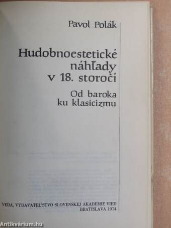 Hudobnoestetické náhľady v 18. storocí 