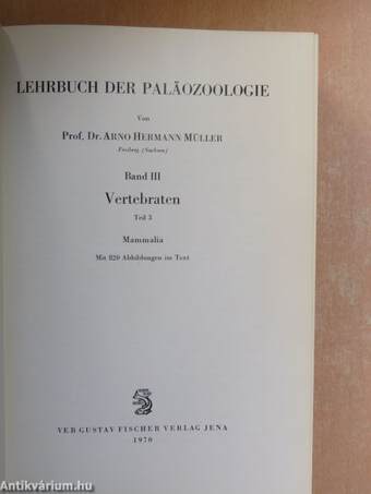 Lehrbuch der Paläozoologie III. (töredék)