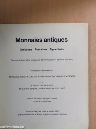 Monnaies antiques