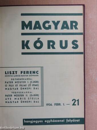 Magyar Kórus 1936. február-december