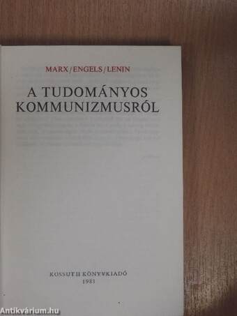 A tudományos kommunizmusról