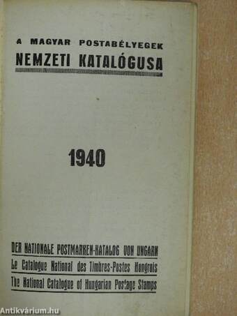 A magyar postabélyegek nemzeti katalógusa 1940