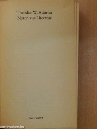 Noten zur Literatur