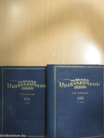 Magyar Uriasszonyok Lapja 1931. január-december I-II.