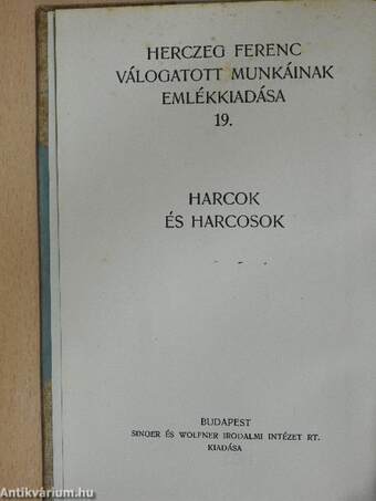 Harcok és harcosok