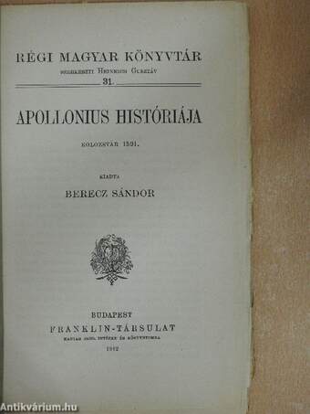 Apollonius históriája