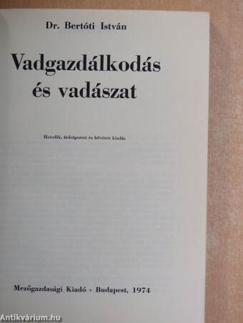 Vadgazdálkodás és vadászat