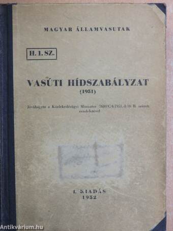 Vasúti hídszabályzat 1951