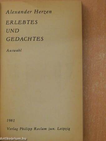 Erlebtes und Gedachtes