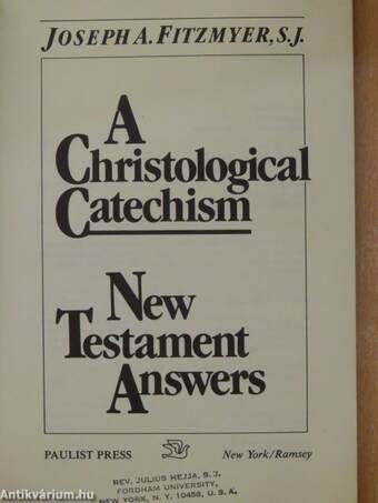 A Christological Catechism