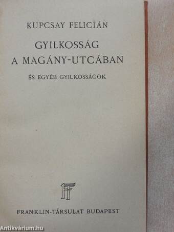 Gyilkosság a Magány-utcában