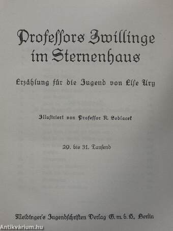 Professors Zwillinge im Sternenhaus (gótbetűs)