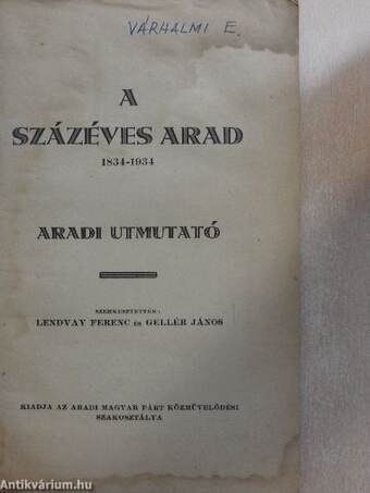 A százéves Arad