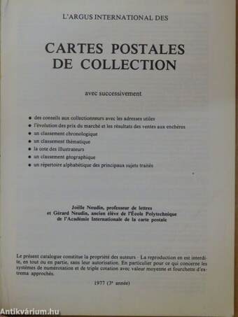 L'Argus International des Cartes Postales de Collection 1977