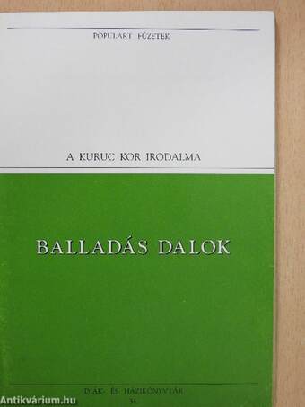 Balladás dalok - szöveggyűjtemény