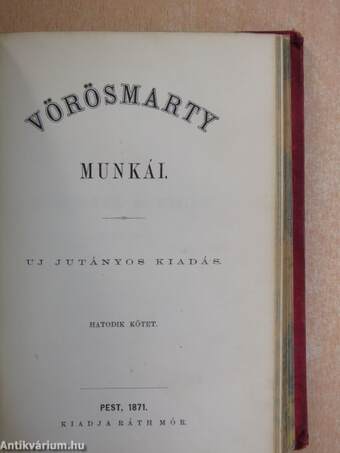 Vörösmarty munkái V-VI.