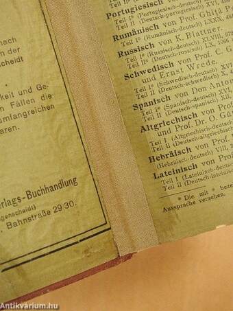 Taschenwörterbuch der englischen und deutschen Sprache I./A Pocket-Dictionary of the English and German Languages I.