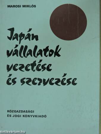 Japán vállalatok vezetése és szervezése