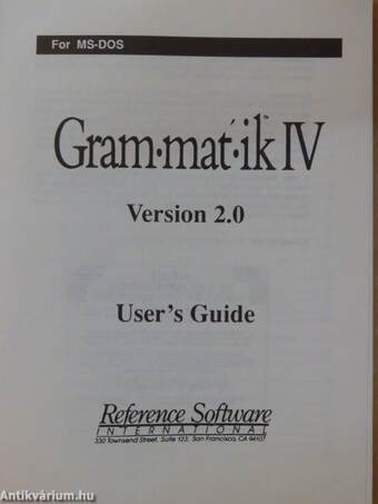 Grammatik IV.