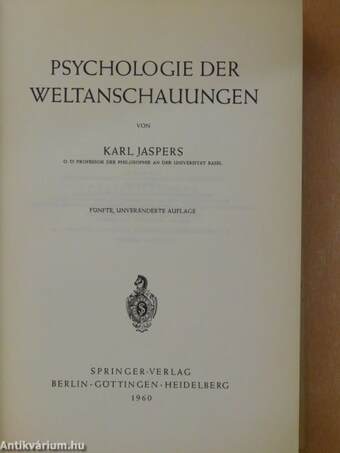 Psychologie der Weltanschauungen