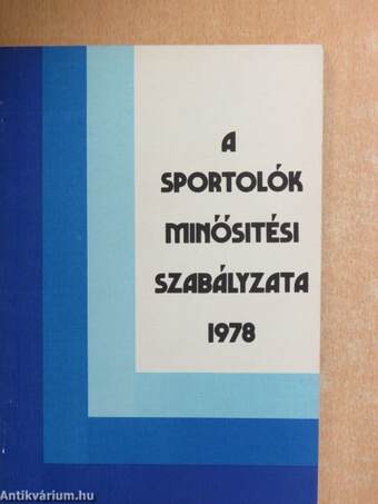 A sportolók minősítési szabályzata 1978