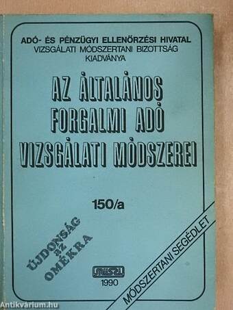 Az általános forgalmi adó vizsgálati módszerei