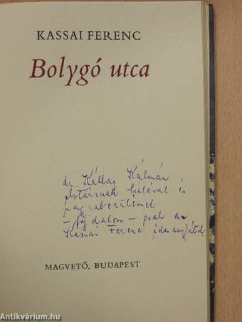 Bolygó utca (dedikált példány)