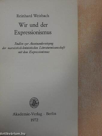 Wir und der Expressionismus