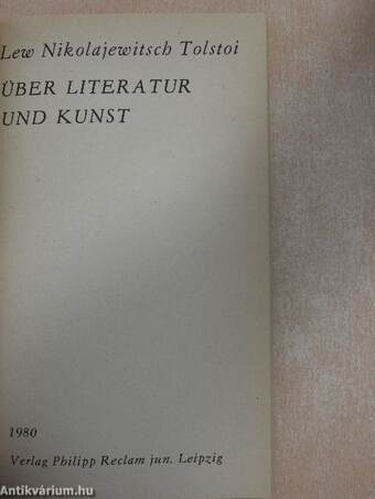 Über Literatur und Kunst