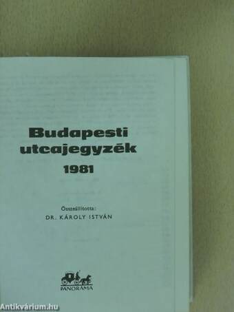 Budapesti utcajegyzék 1981