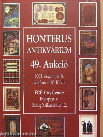 Honterus Antikvárium 49. Aukció