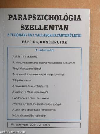Parapszichológia-Szellemtan 2001/2.