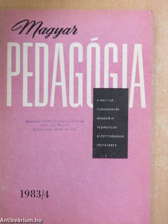 Magyar Pedagógia 1983/4.